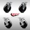 Service Caster 5 Inch SS Soft Rubber Wheel Swivel Top Plate Caster Set with 2 Brakes SCC SCC-SS20S514-SRS-2-TLB-2 - alternate 1